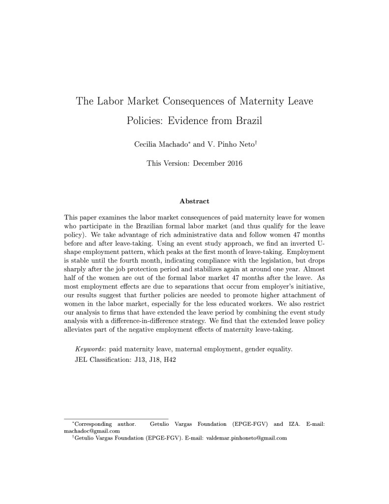 thumbnail of The_Labor_Market_Consequences_of_Maternity_Leave_Policies_Evidence_from_Brazil
